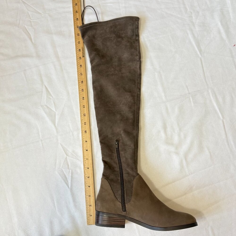 Sole Society Ravena Over-the-Knee Boots - Mushroom Flocked - Size 7.5 - Picture 8 of 10